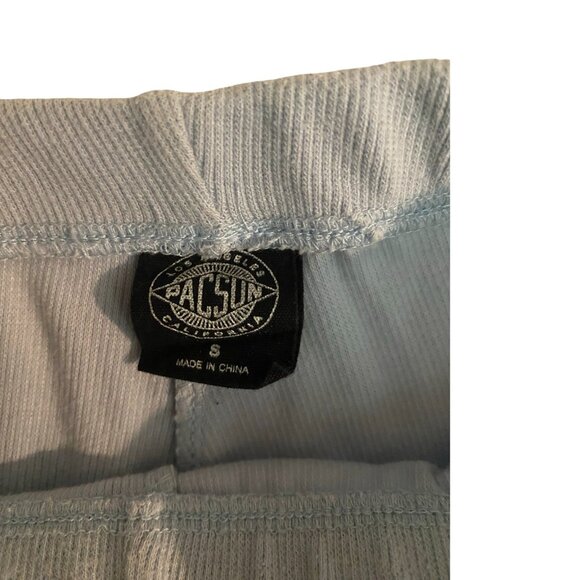 PacSun Girlfriend Split Flare Pants Size S Gray High Rise Elastic Waist Ribbed - Picture 4 of 8